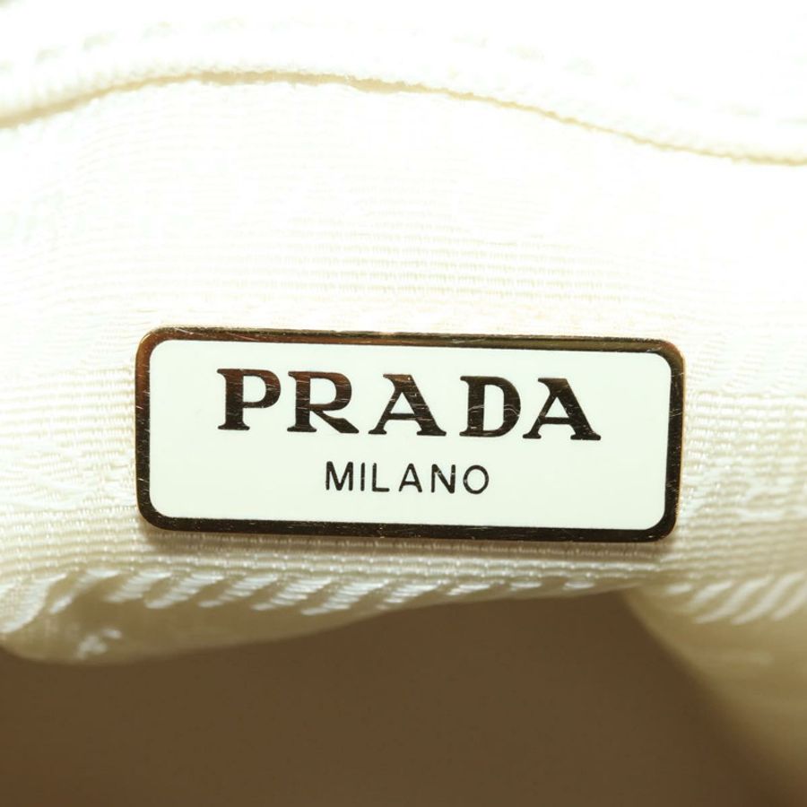 【日本直送】PRADA 藤編兩用白金手提包 正品 181826SM-23