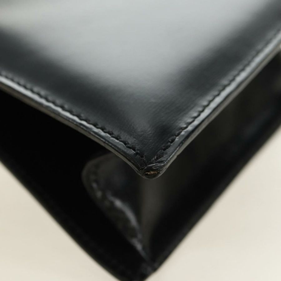 【日本直送】CELINE 圓背包,黑色皮革,金色,正品 181901SM-15