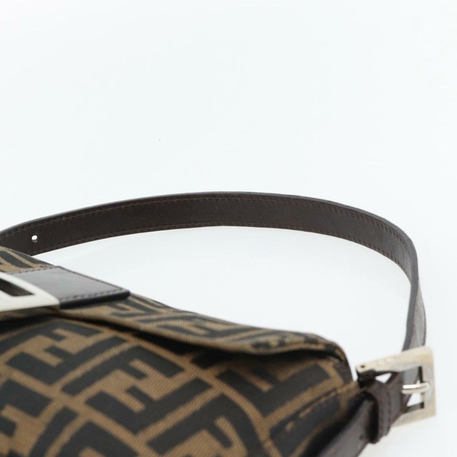 【日本直送】FENDI Zucca帆布Mamma Baguette單肩包 黑色棕色 正品 182220SAM-7