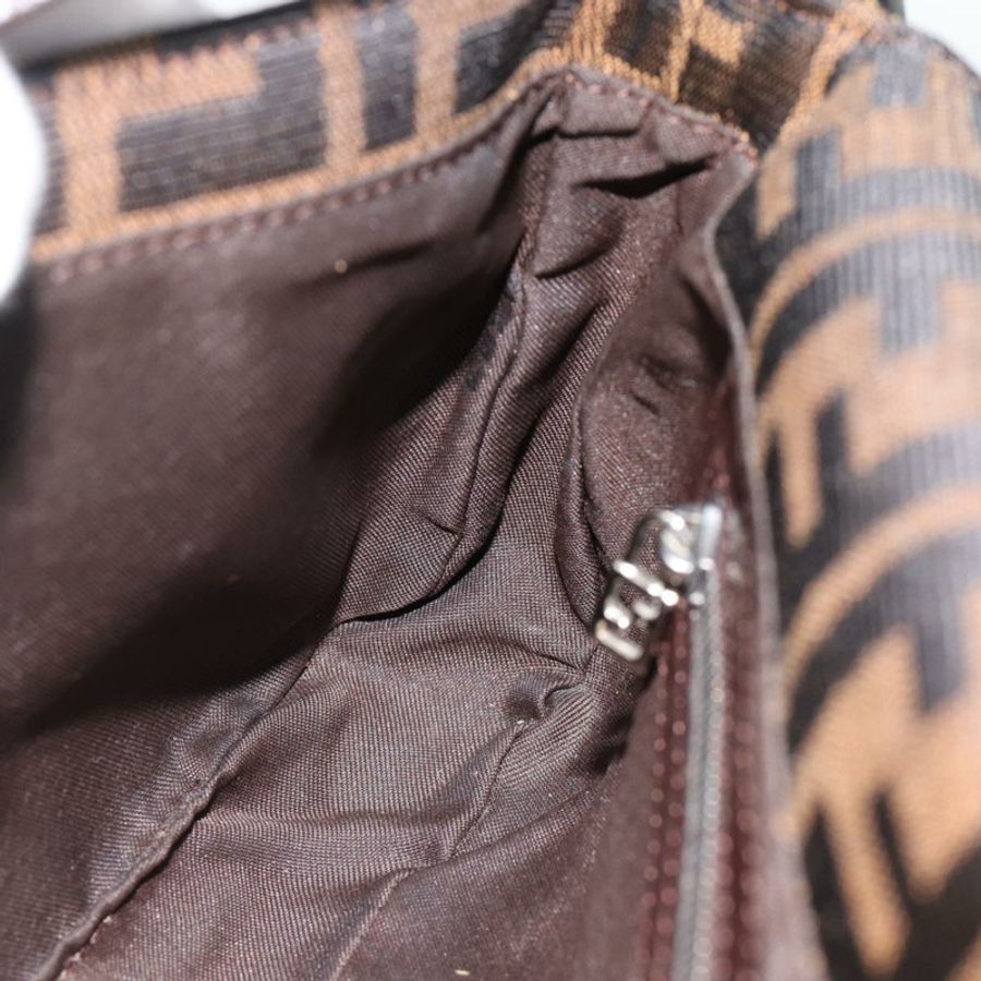 【日本直送】FENDI Zucca帆布Mamma Baguette單肩包 黑色棕色 正品 182220SAM-20
