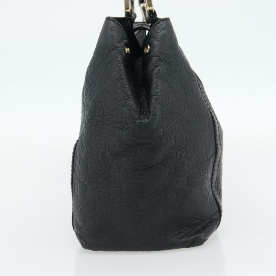 【日本直送】GUCCI GG帆布Guccissima托特包,黑色金色皮革款,貨號233607,正品編號182177V-2