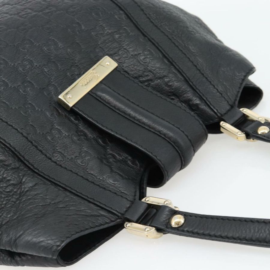 【日本直送】GUCCI GG帆布Guccissima托特包,黑色金色皮革款,貨號233607,正品編號182177V-5