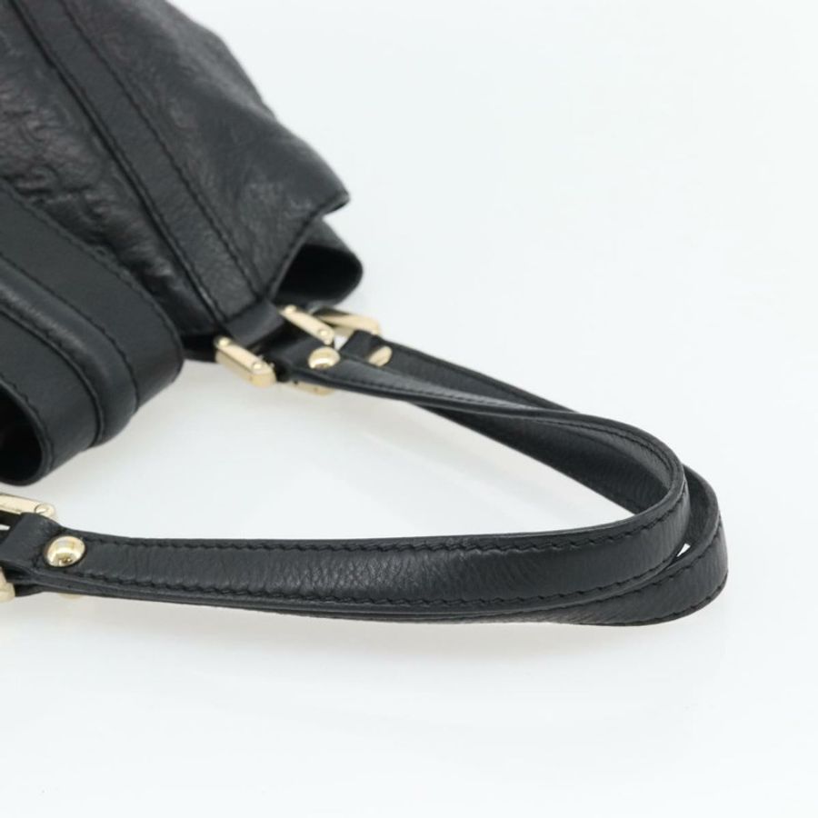 【日本直送】GUCCI GG帆布Guccissima托特包,黑色金色皮革款,貨號233607,正品編號182177V-6