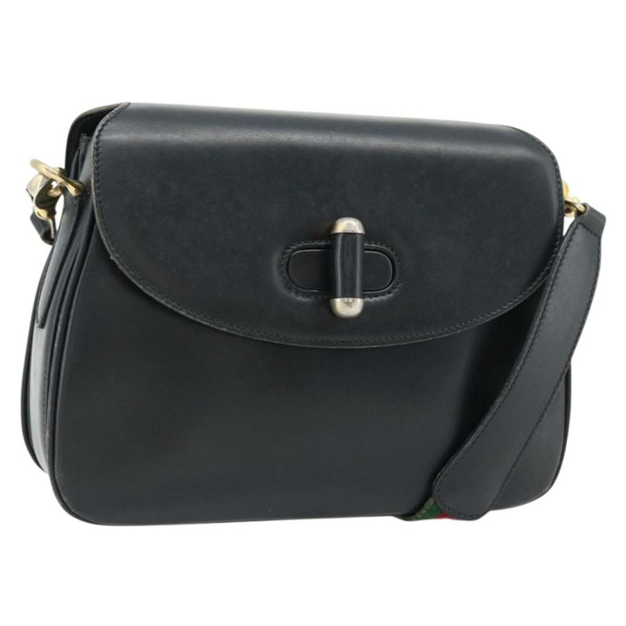 【日本直送】GUCCI Web Sherry Line 單肩包，皮革材質，黑色、金色、紅色，正品，貨號 182780A-0
