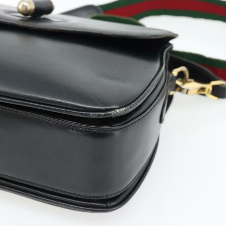 【日本直送】GUCCI Web Sherry Line 單肩包，皮革材質，黑色、金色、紅色，正品，貨號 182780A-8