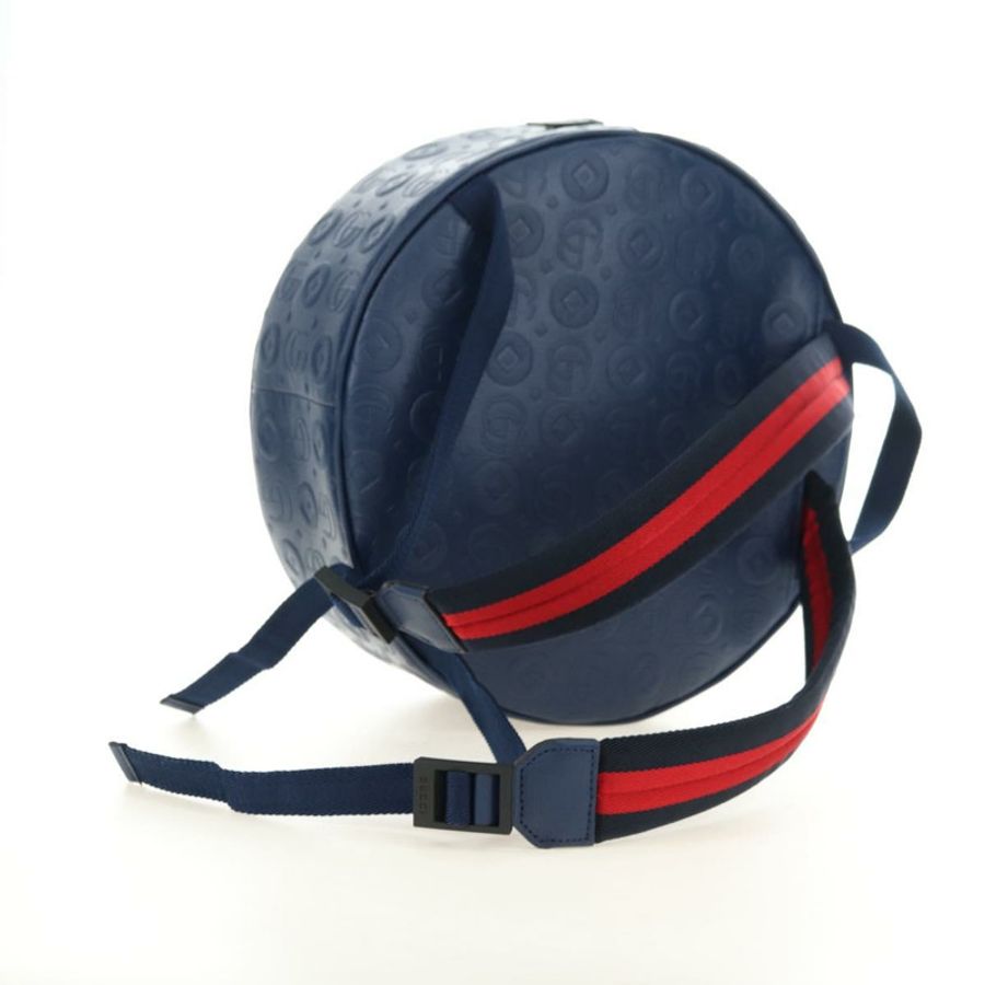 【日本直送】GUCCI Sherry Line 雙 G 雙肩包,皮革材質,海軍藍/銀色/紅色,貨號 752358,正品編號 181963M-7