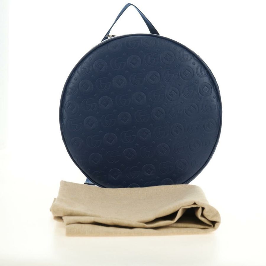 【日本直送】GUCCI Sherry Line 雙 G 雙肩包,皮革材質,海軍藍/銀色/紅色,貨號 752358,正品編號 181963M-11