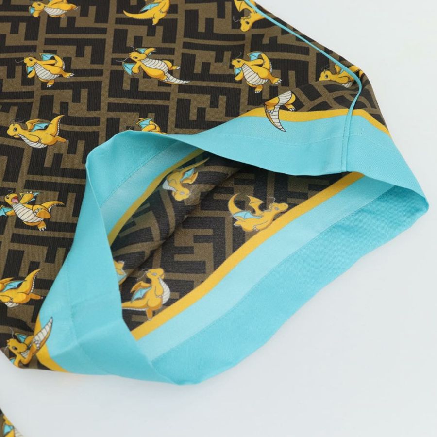 【日本直送】FENDI FENDI x FRGMT x POKMON Zucca 帆布褲 黑色 棕色 正品 167324SAM-8
