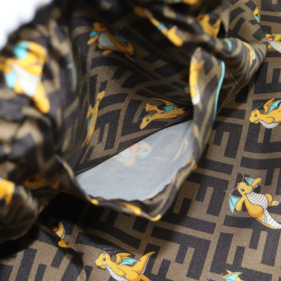 【日本直送】FENDI FENDI x FRGMT x POKMON Zucca 帆布褲 黑色 棕色 正品 167324SAM-11