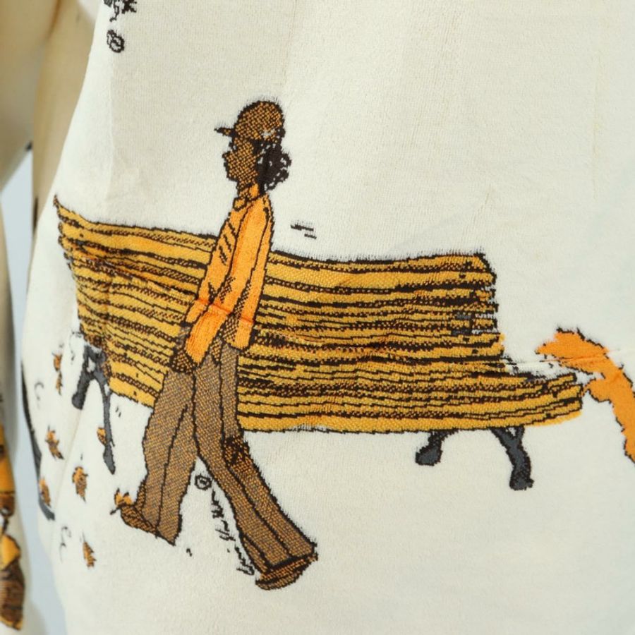 【日本直送】路易威登 (LOUIS VUITTON) 新款 Walkers 印花連帽衫 Virgil Abloh 棉質 M 象牙色 正品 182324SM-7
