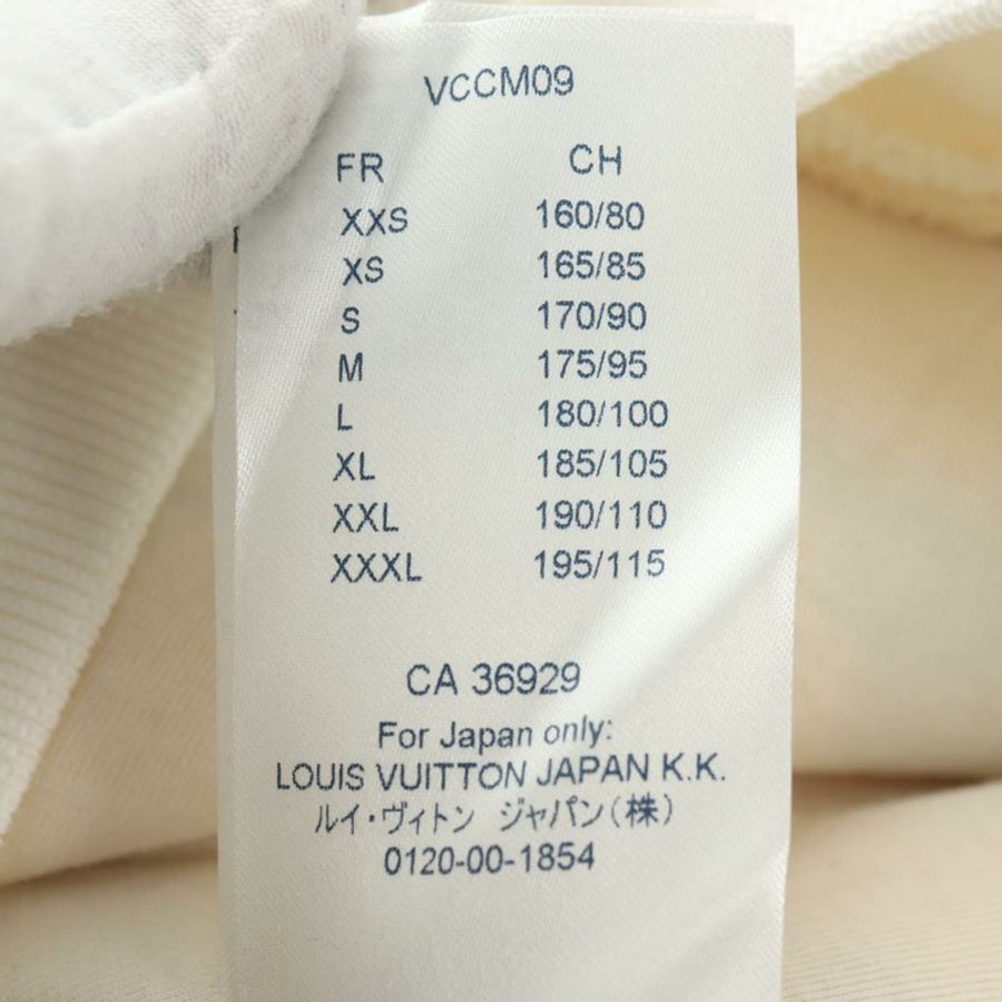 【日本直送】路易威登 (LOUIS VUITTON) 新款 Walkers 印花連帽衫 Virgil Abloh 棉質 M 象牙色 正品 182324SM-17