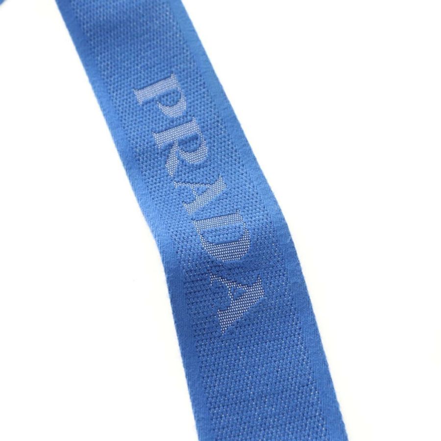 【日本直送】PRADA帆布肩包,藍銀色,正品,貨號182306M-14