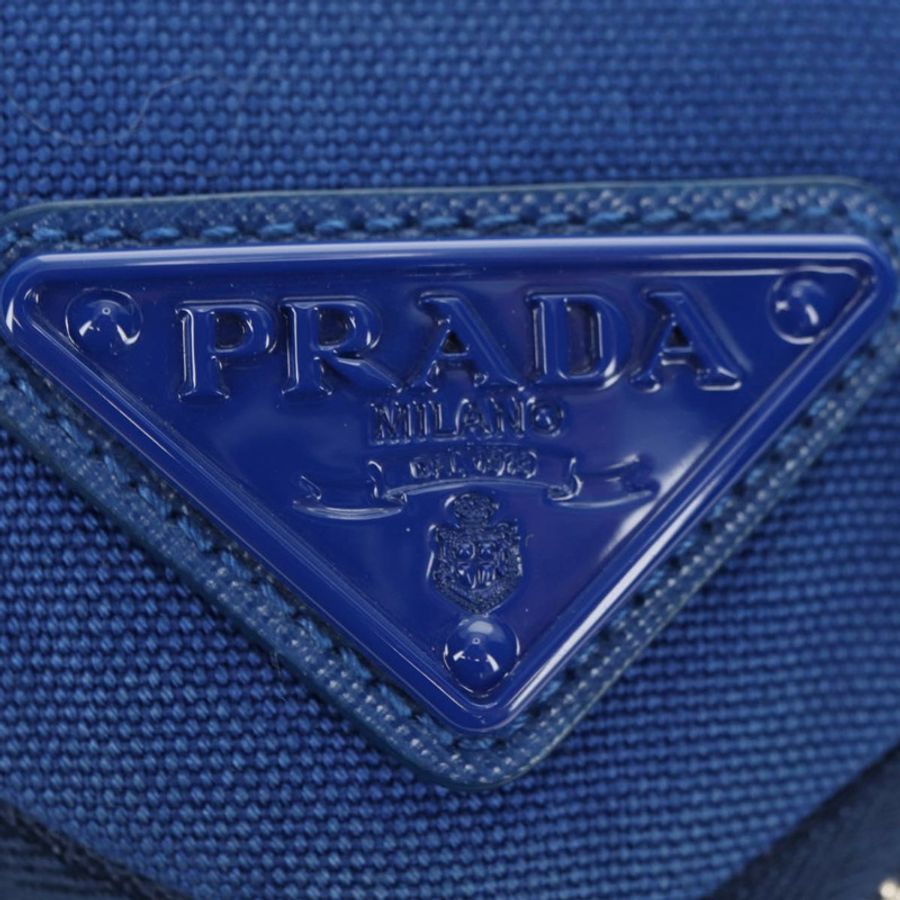 【日本直送】PRADA帆布肩包,藍銀色,正品,貨號182306M-15