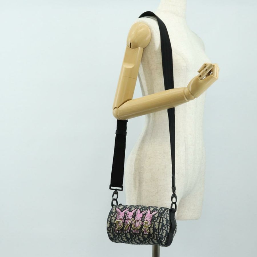 【日本直送】Christian Dior Trotter帆布斜紋兔迷你拉桿包 海軍藍 正品 182307SAM-23