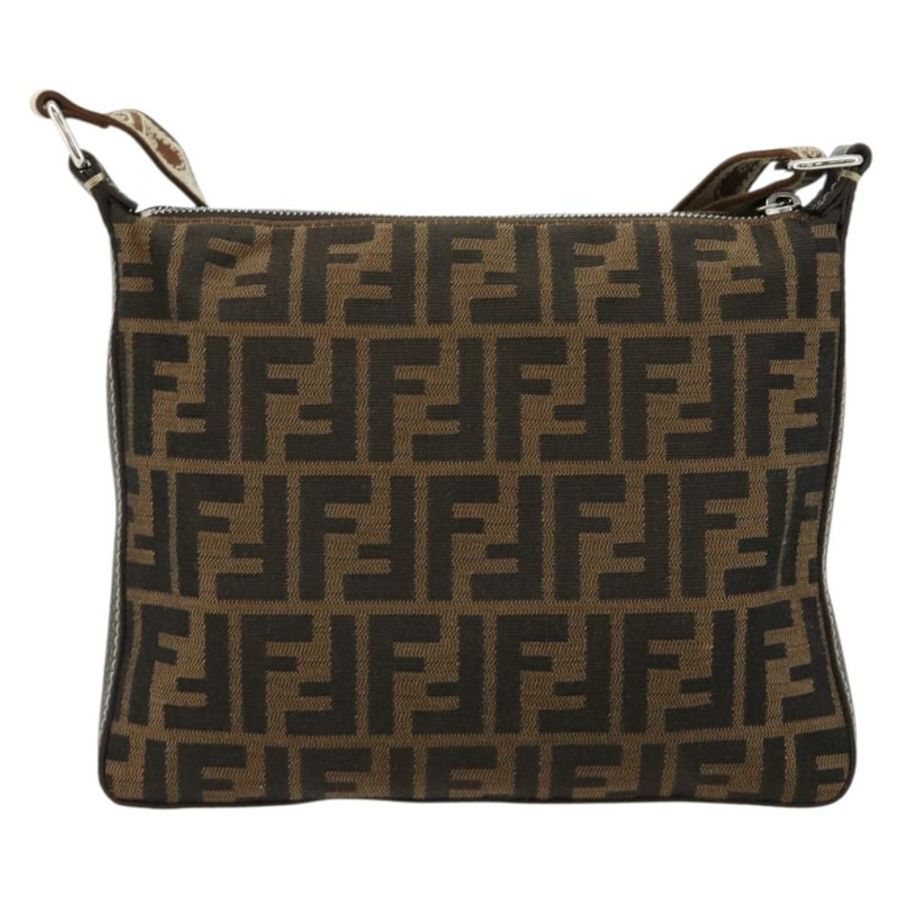 【日本直送】FENDI Zucca帆布Celeria單肩包 黑色棕色 正品 182654A-1