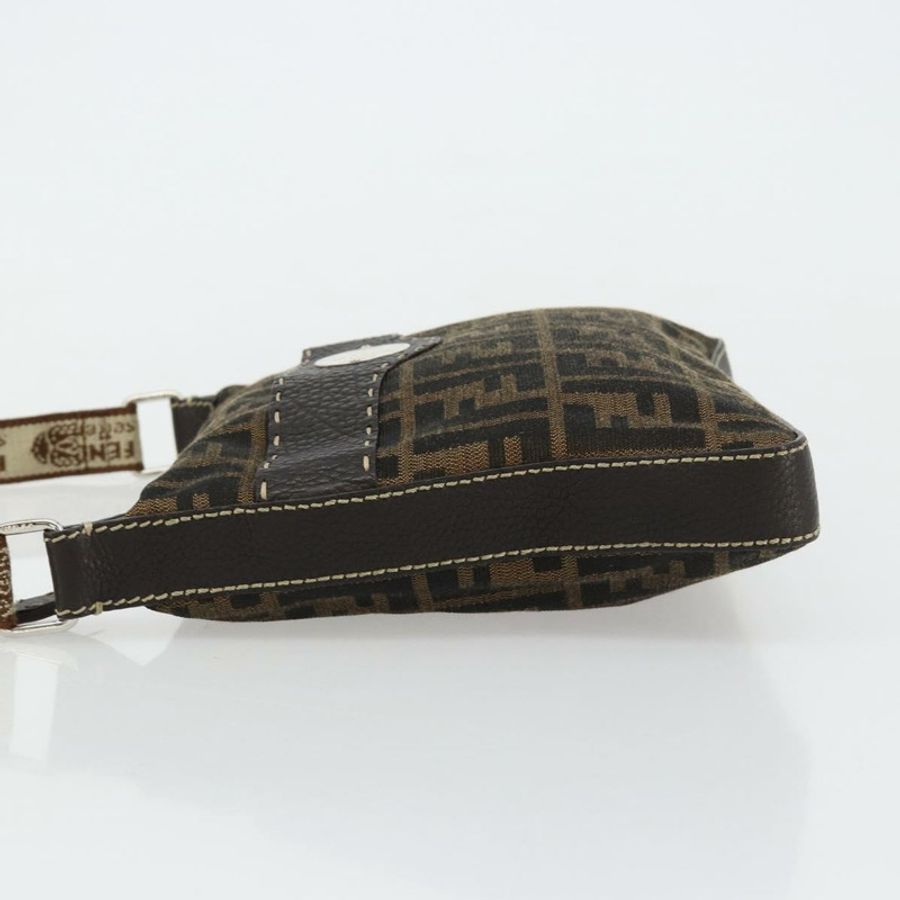 【日本直送】FENDI Zucca帆布Celeria單肩包 黑色棕色 正品 182654A-3