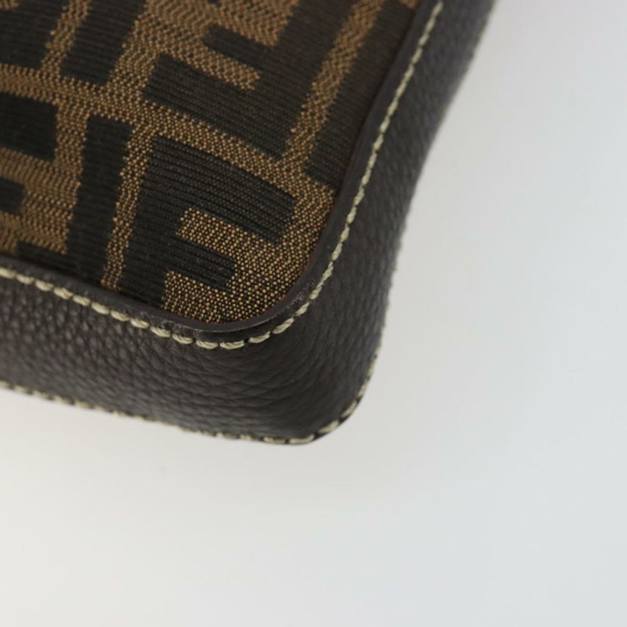 【日本直送】FENDI Zucca帆布Celeria單肩包 黑色棕色 正品 182654A-8