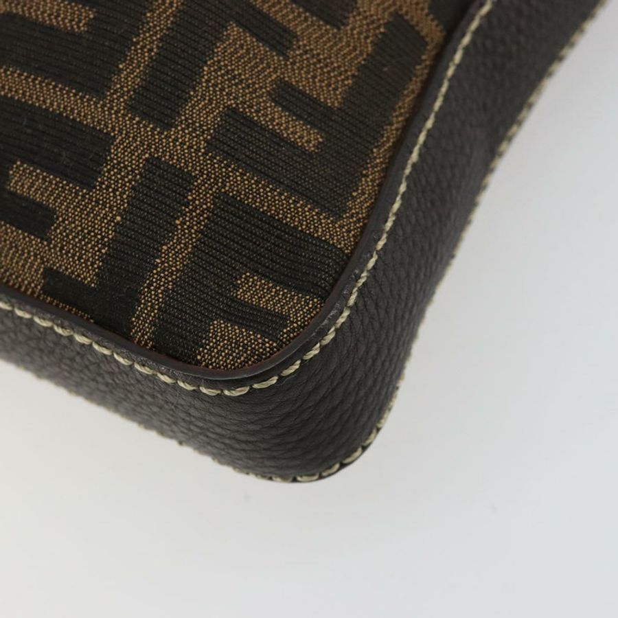 【日本直送】FENDI Zucca帆布Celeria單肩包 黑色棕色 正品 182654A-14