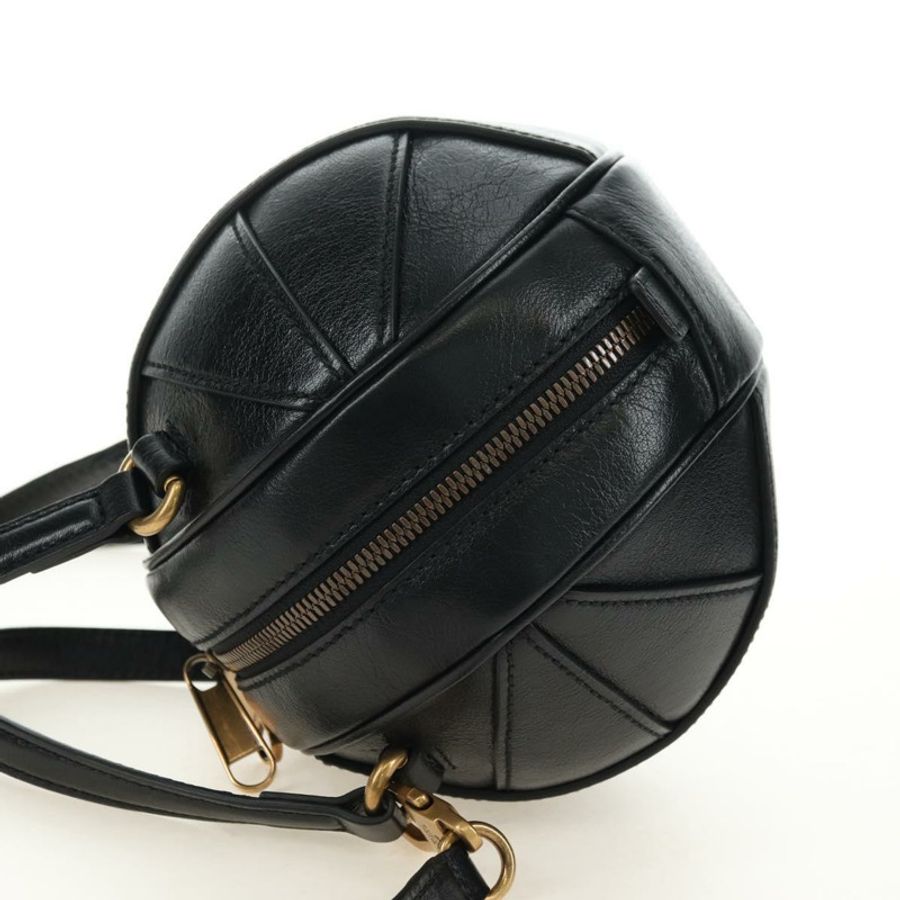 【日本直送】GUCCI 籃球造型手提包 皮革 兩用 黑色 金色 547855 正品 182676SAM-2