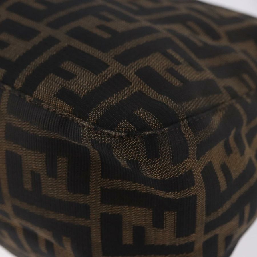 【日本直送】FENDI Zucca帆布Mamma Baguette單肩包 黑色棕色 正品 am11778V-16