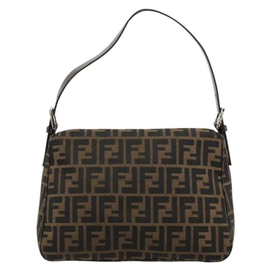 【日本直送】FENDI Zucca帆布Mamma Baguette手提包,黑色、棕色、銀色,正品 am11776SAV-1