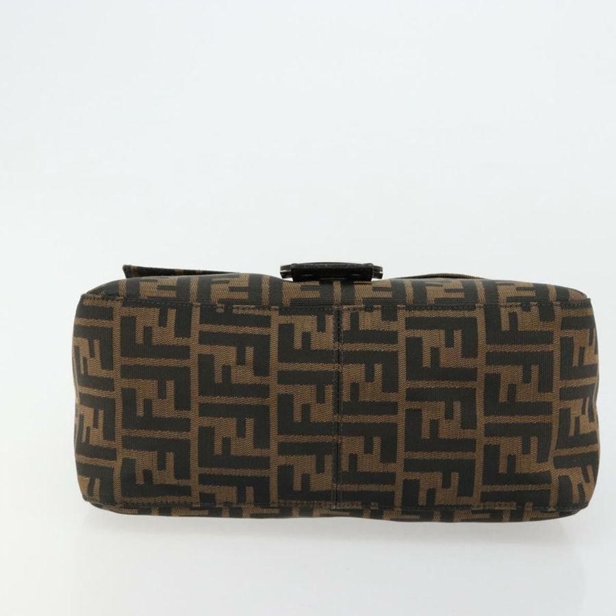 【日本直送】FENDI Zucca帆布Mamma Baguette手提包,黑色、棕色、銀色,正品 am11776SAV-4