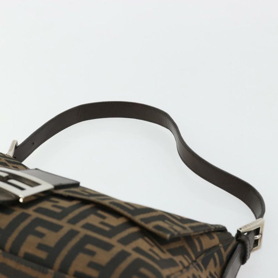 【日本直送】FENDI Zucca帆布Mamma Baguette手提包,黑色、棕色、銀色,正品 am11776SAV-7