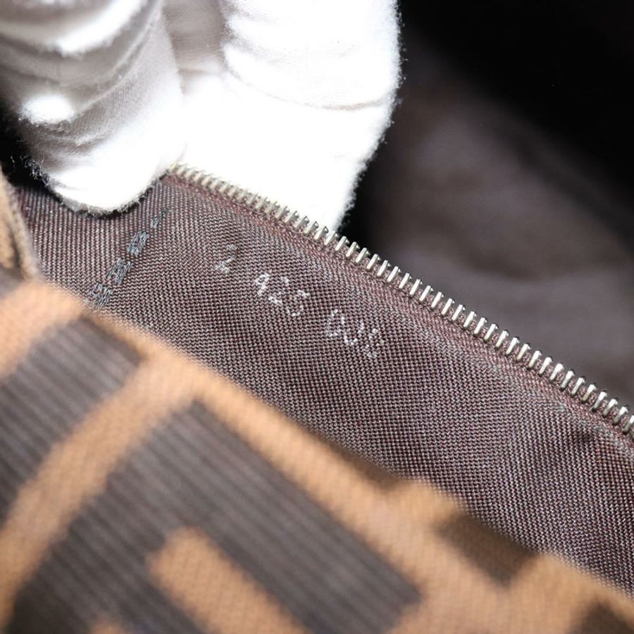 【日本直送】FENDI Zucca帆布Mamma Baguette手提包,黑色、棕色、銀色,正品 am11776SAV-10