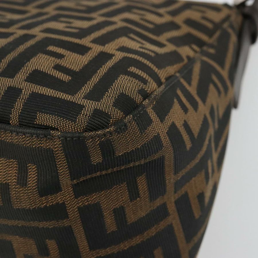 【日本直送】FENDI Zucca帆布Mamma Baguette手提包,黑色、棕色、銀色,正品 am11776SAV-15