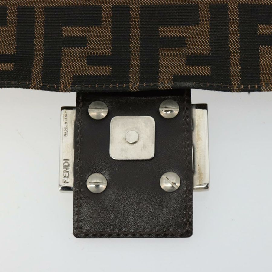 【日本直送】FENDI Zucca帆布Mamma Baguette手提包,黑色、棕色、銀色,正品 am11776SAV-19