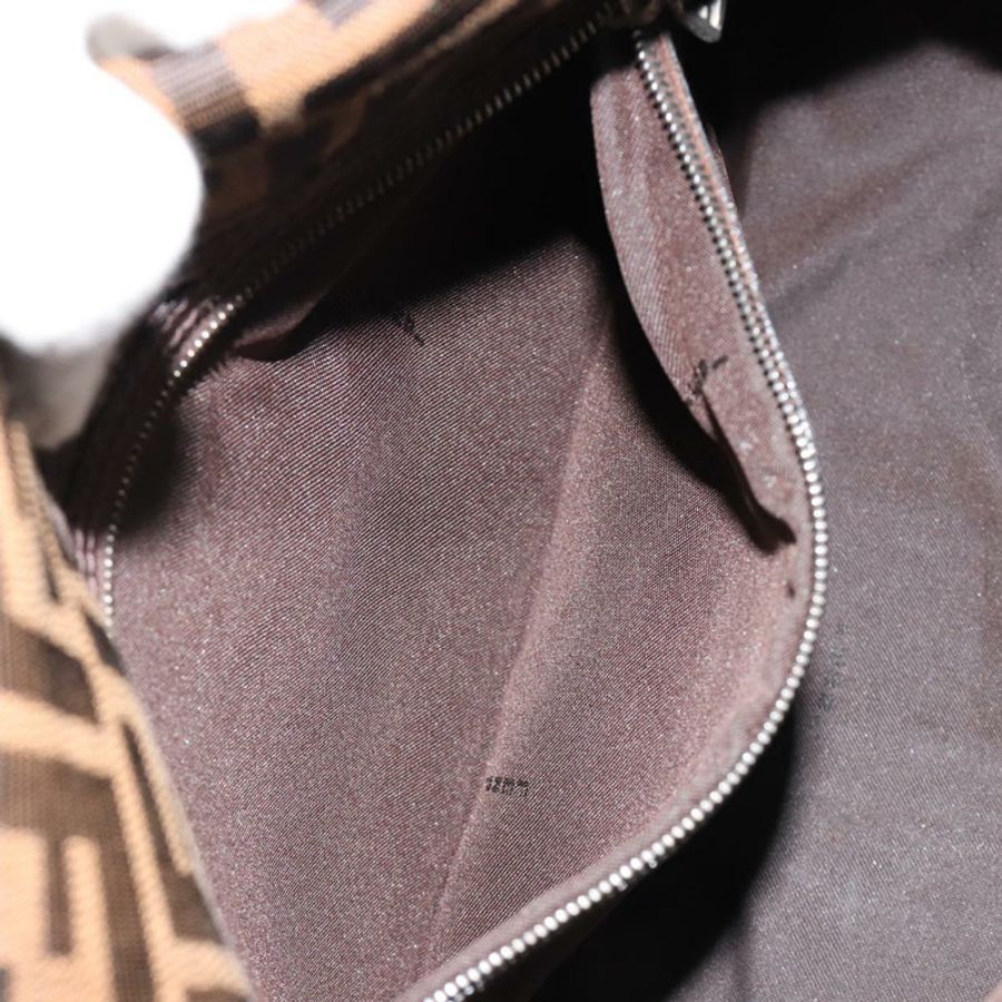 【日本直送】FENDI Zucca帆布Mamma Baguette手提包,黑色、棕色、銀色,正品 am11776SAV-24