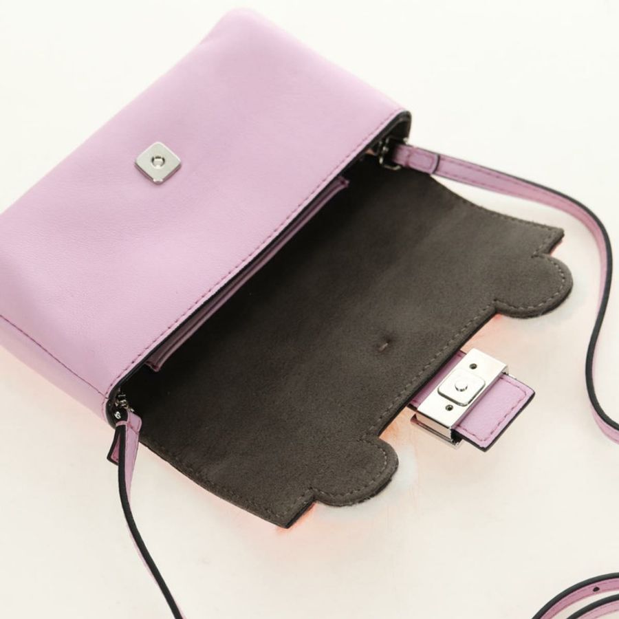 【日本直送】FENDI Monster Micro 水桶肩包 皮革 粉紅色 銀色 正品 am11769M-8