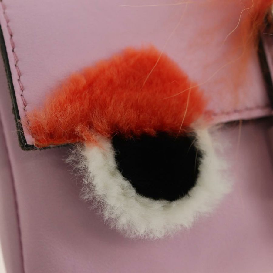 【日本直送】FENDI Monster Micro 水桶肩包 皮革 粉紅色 銀色 正品 am11769M-20