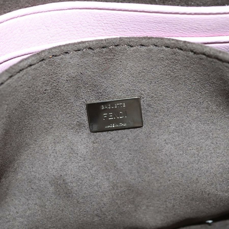 【日本直送】FENDI Monster Micro 水桶肩包 皮革 粉紅色 銀色 正品 am11769M-22