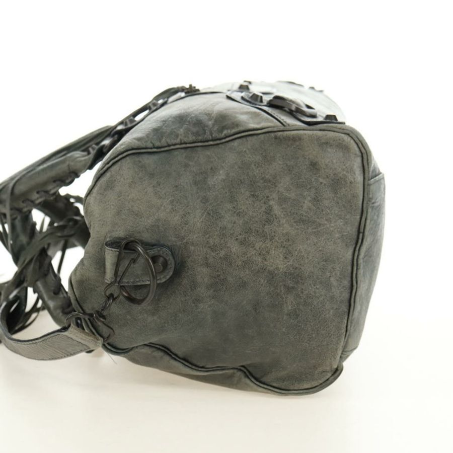 【日本直送】BALENCIAGA Zazigi 手提包 皮革 2way 綠色 128523 正品 182579V-2