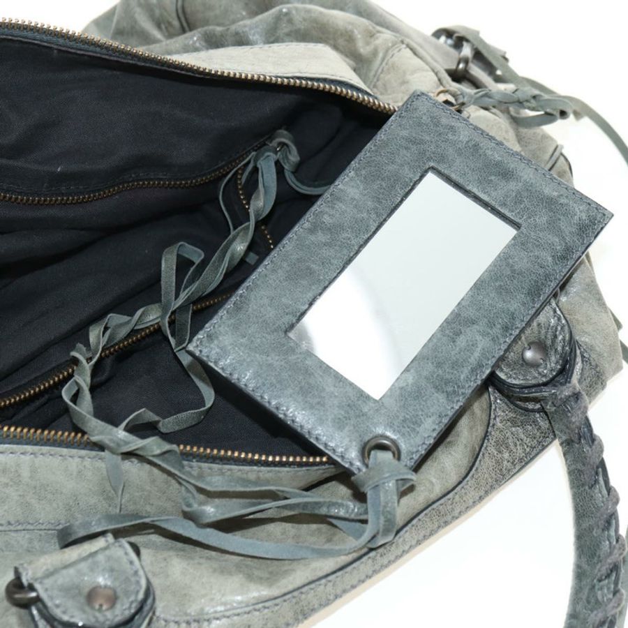【日本直送】BALENCIAGA Zazigi 手提包 皮革 2way 綠色 128523 正品 182579V-28