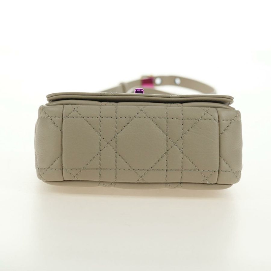 【日本直送】Christian Dior Caro Micro Chain Canage 羊皮米色金色鏈條包,正品 182573SAM-4