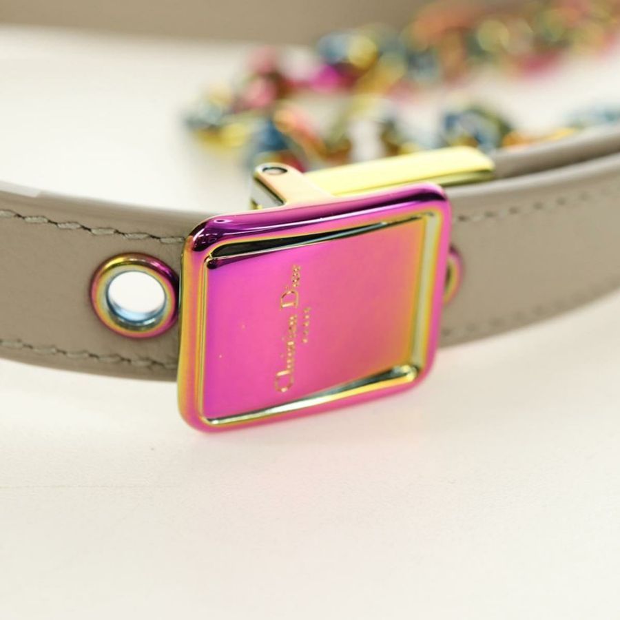 【日本直送】Christian Dior Caro Micro Chain Canage 羊皮米色金色鏈條包,正品 182573SAM-7