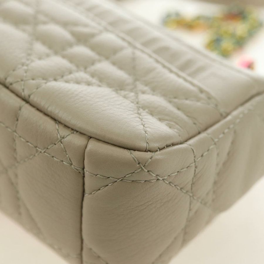 【日本直送】Christian Dior Caro Micro Chain Canage 羊皮米色金色鏈條包,正品 182573SAM-16