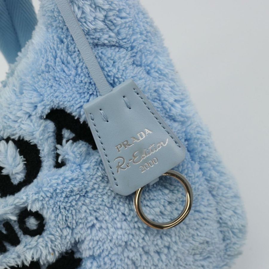 【日本直送】PRADA 手提包 Pile 淺藍色 銀色 Auth 182583A-9