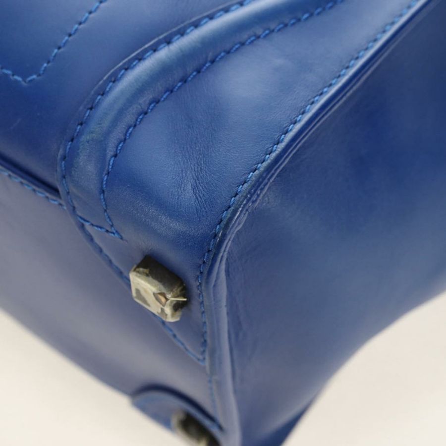 【日本直送】CELINE 迷你購物手提包 皮革 藍色 金色 正品 183645V-15