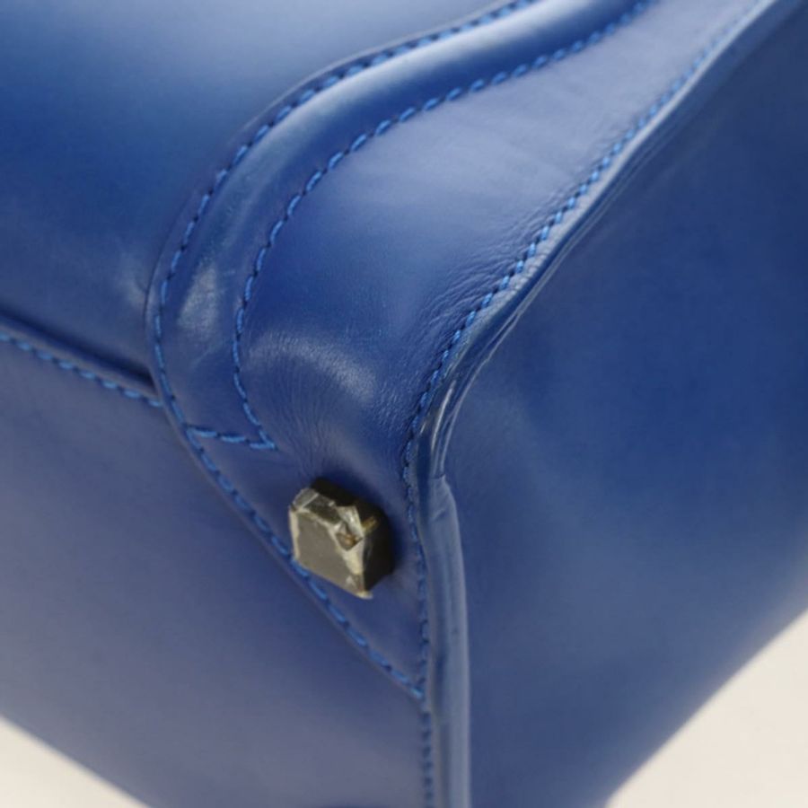 【日本直送】CELINE 迷你購物手提包 皮革 藍色 金色 正品 183645V-17