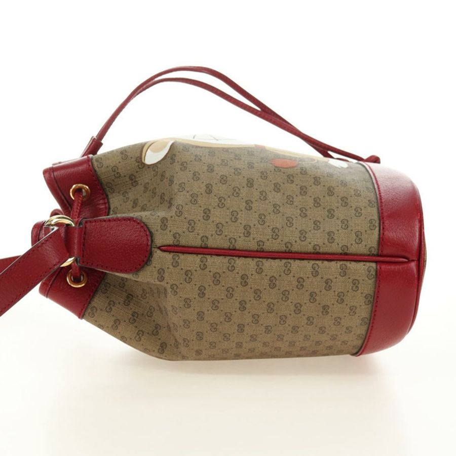 【日本直送】GUCCI Micro GG Supreme Doraemon x Fujiko-Pro 手提包 PVC 米色 655597 正品 183006M-2