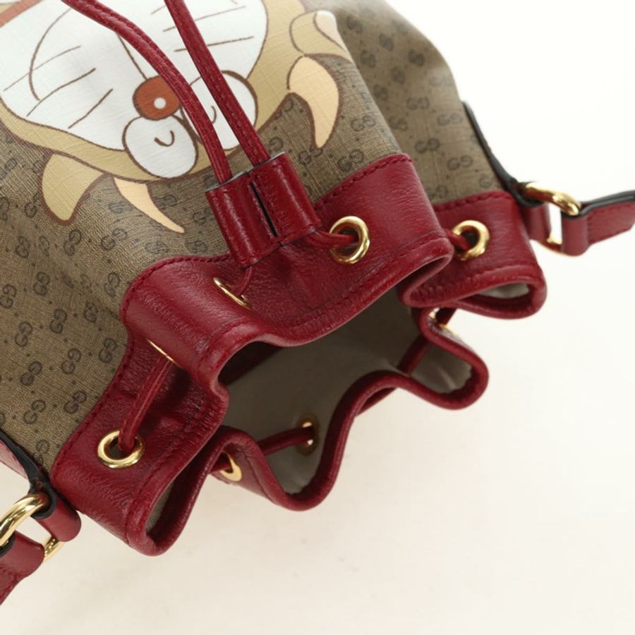 【日本直送】GUCCI Micro GG Supreme Doraemon x Fujiko-Pro 手提包 PVC 米色 655597 正品 183006M-5
