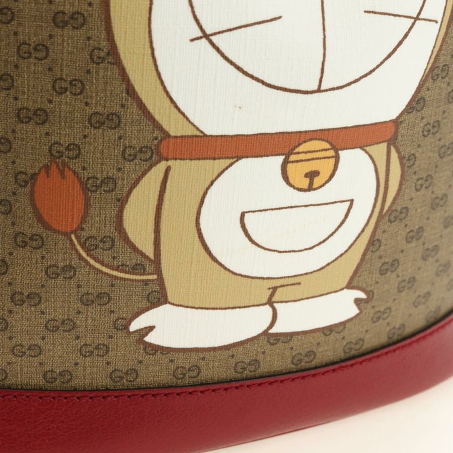 【日本直送】GUCCI Micro GG Supreme Doraemon x Fujiko-Pro 手提包 PVC 米色 655597 正品 183006M-19