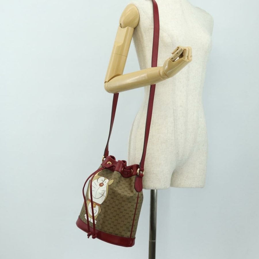 【日本直送】GUCCI Micro GG Supreme Doraemon x Fujiko-Pro 手提包 PVC 米色 655597 正品 183006M-23