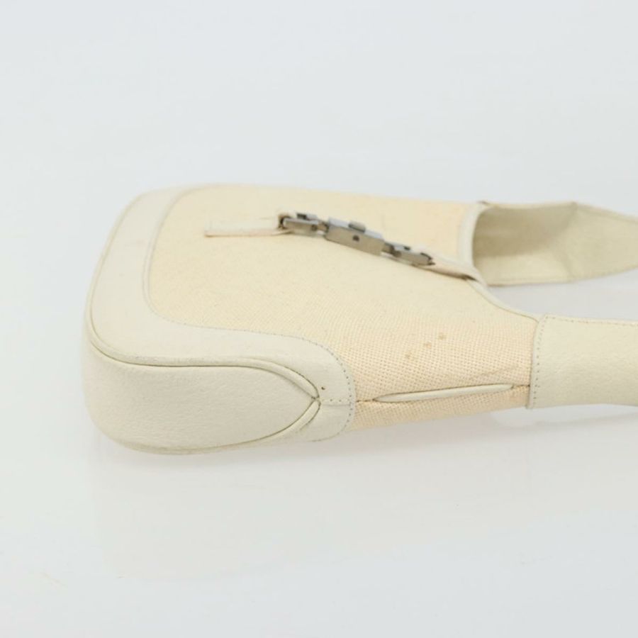 【日本直送】GUCCI Jackie 肩背包 帆布 象牙色 金色 001 3735 正品 183266SAV-2