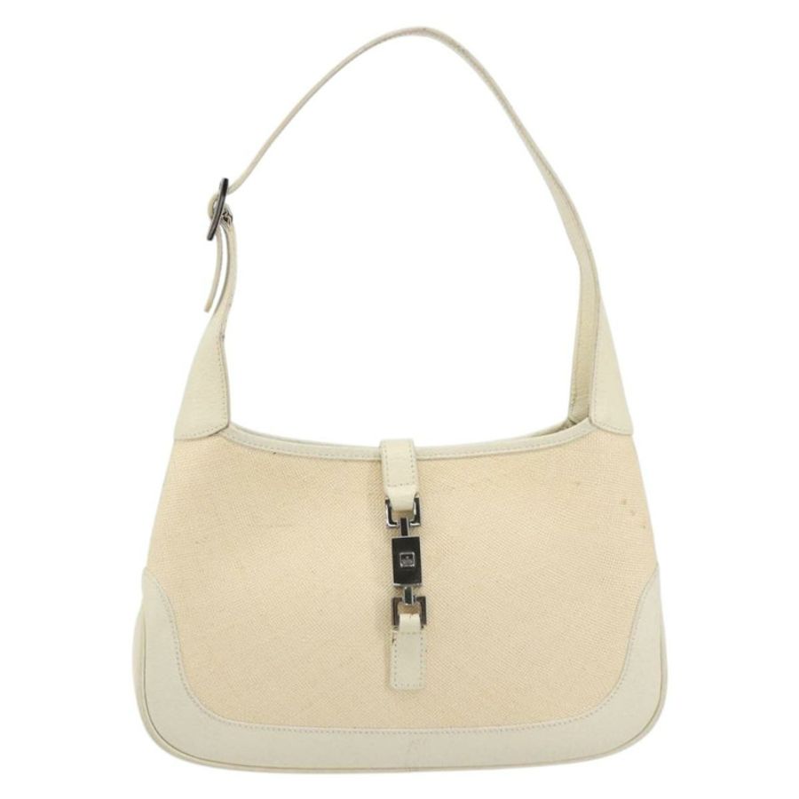 【日本直送】GUCCI Jackie 肩背包 帆布 象牙色 金色 001 3735 正品 183266SAV-12
