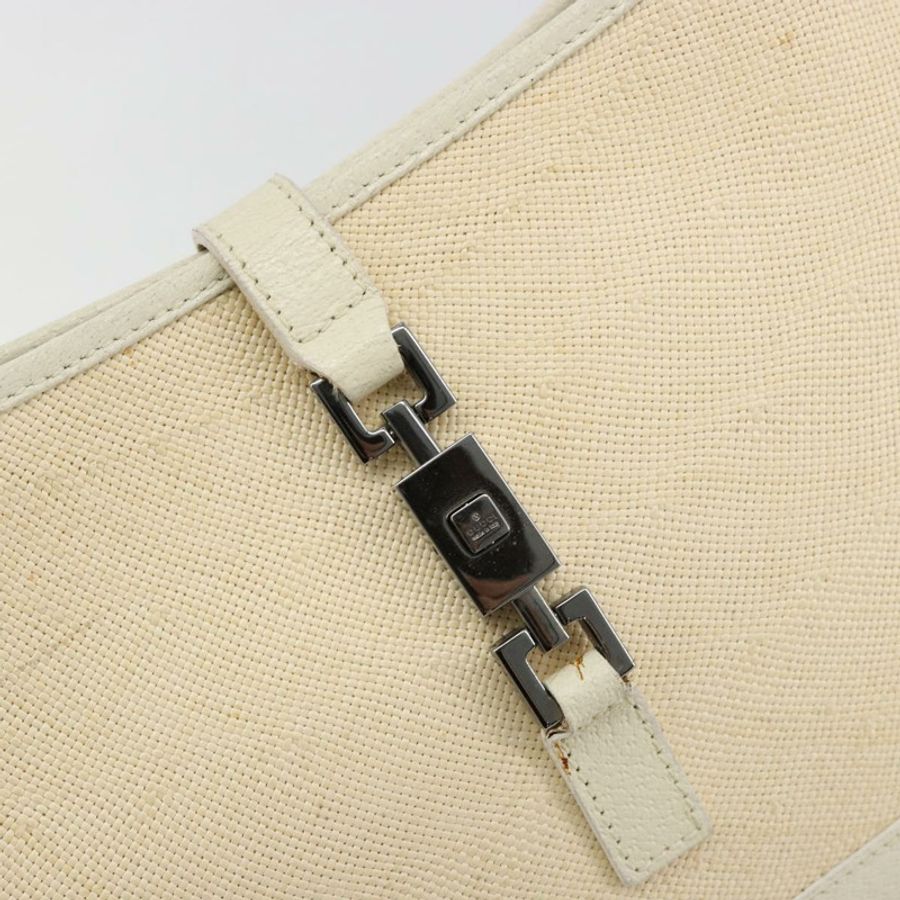 【日本直送】GUCCI Jackie 肩背包 帆布 象牙色 金色 001 3735 正品 183266SAV-18