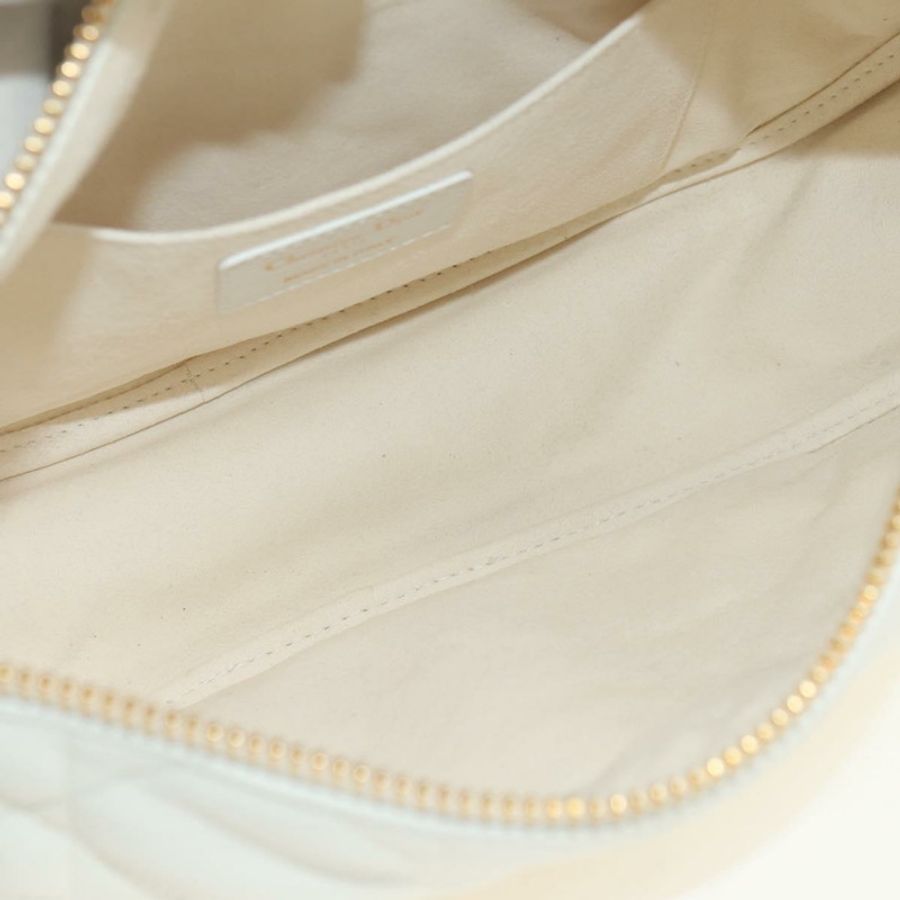【日本直送】Christian Dior Canage Vibe 單肩包,羊皮材質,兩用,白色金色,正品,貨號 182900SM-9
